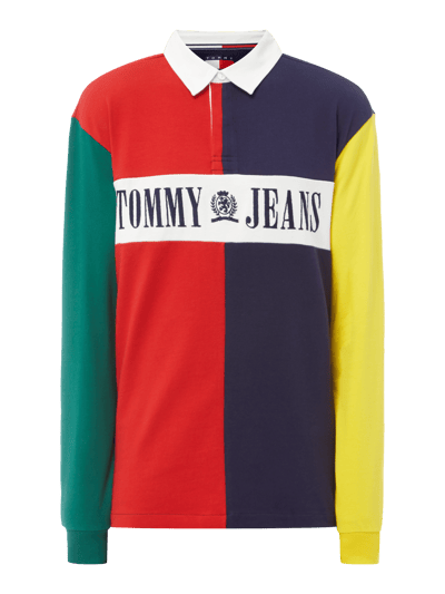 Tommy Jeans Rugby Shirt mit Logo Stickerei marine online kaufen