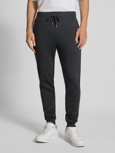 Alpha Industries Sweatpants mit Logo und elastischem Bund Black 4