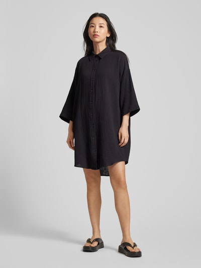 Vero Moda Knielanges Kleid mit Strukturmuster Modell 'NATALI' Black 1