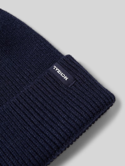 MCNEAL Czapka z dzianiny z mieszanki wiskozy z efektem prążkowania Granatowy 2