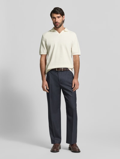 MCNEAL Regular Fit Poloshirt mit gerippten Abschlüssen Ecru 1