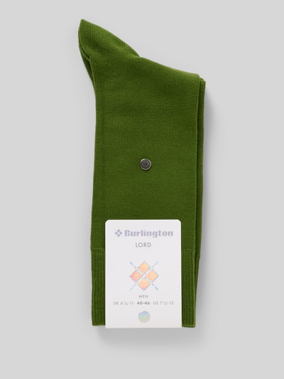 Burlington Sokken van biologische katoenmix met logo-applicatie, model 'Lord' Groen - 3