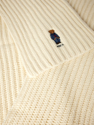 Polo Ralph Lauren Schal mit Strukturmuster Modell 'BEAR' Offwhite 2