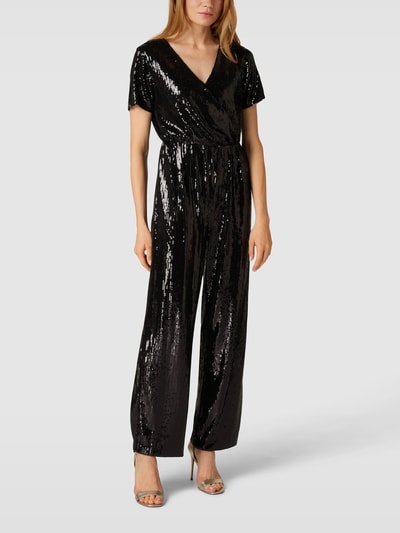 BOSS Jumpsuit met pailletten, model 'Eseca' Zwart - 1