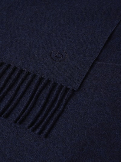 bugatti Sjaal van scheerwol met labelstitching Marineblauw - 2