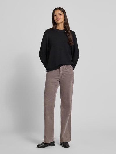 MAC Spodnie sztruksowe z szerokimi nogawkami i wpuszczanymi kieszeniami Szarobrązowy 1