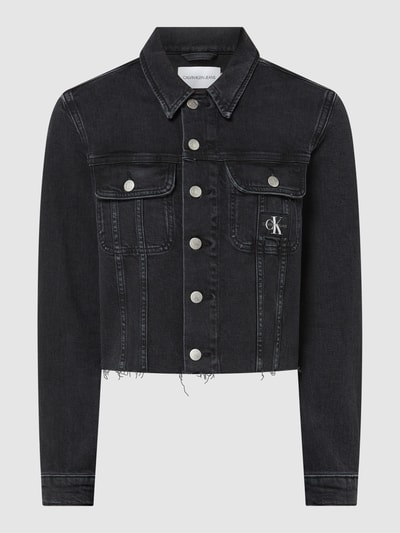 Calvin Klein Jeans Cropped Jeansjacke mit Stretch-Anteil (black