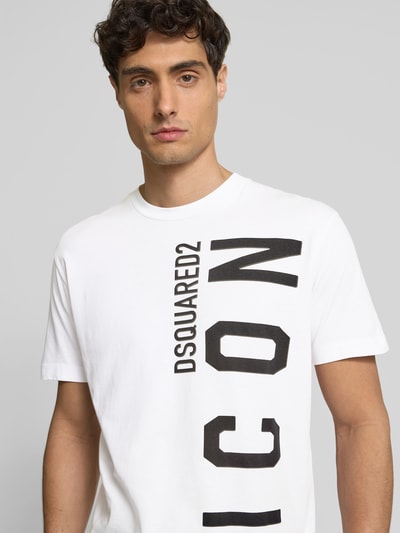 Dsquared2 Slim Fit T-Shirt aus reiner Baumwolle Weiss 3
