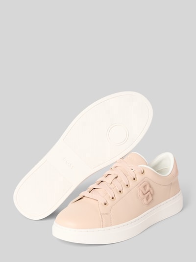 BOSS Low Top Sneaker aus poliertem Leder Modell 'KIRAN TENN' Rose 4