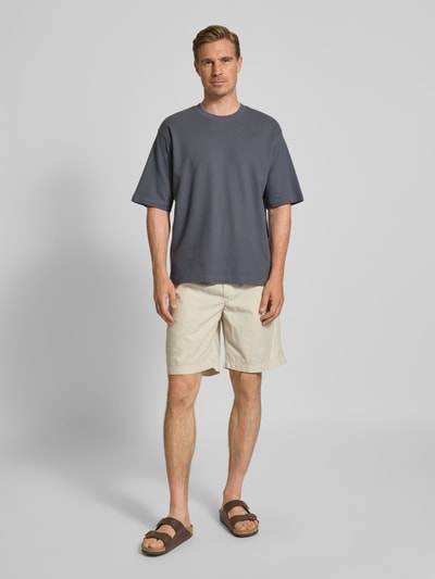 JAKE*S STUDIO MEN Relaxed Fit T-Shirt mit Rundhalsausschnitt Rauchblau 1