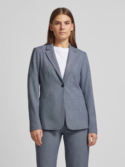 Tom Tailor Regular Fit Blazer mit Reverskragen Dunkelblau Melange 4