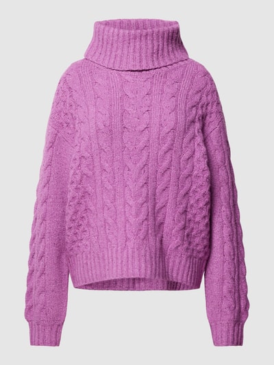 Tom Tailor Strickpullover mit Zopfmuster Mauve 2