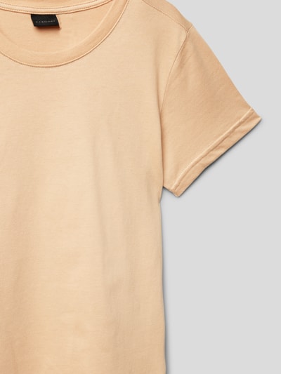 Kabooki T-shirt met ronde hals, model 'THEODOR' Beige - 2