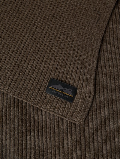 camel active Sjaal in gebreide look van zuivere wol Donkerbruin - 2