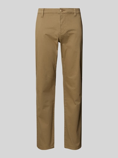 Produktfoto, Hose mit Paspeltaschen am Gesäß Modell 'Brent' von Matinique aus beigefarbenem Baumwoll-Elasthan-Mix, Regular Fit, klare Linien