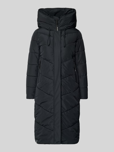 khujo Gewatteerde lange jas met capuchon, model 'TEPLE' Marineblauw - 2