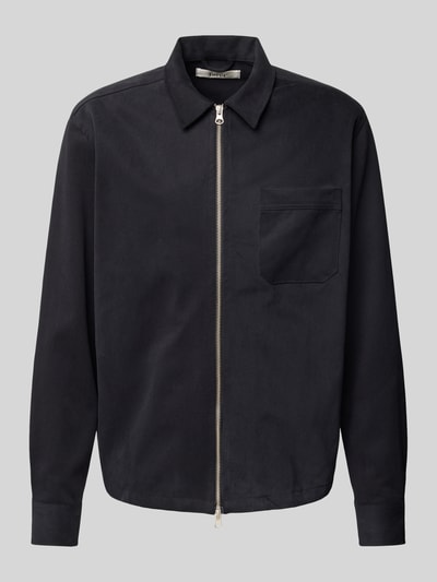 Forét Regular fit overhemdjack met kentkraag en tweewegsritssluiting Zwart - 2