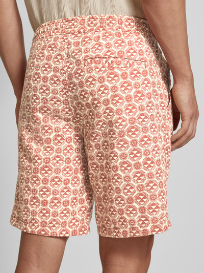 Jack & Jones Regular fit korte broek met all-over print, model 'JAIDEN' Roestrood - 3