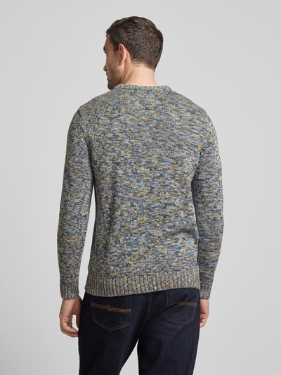 Christian Berg Men Strickpullover mit Rundhalsausschnitt Jeansblau 5