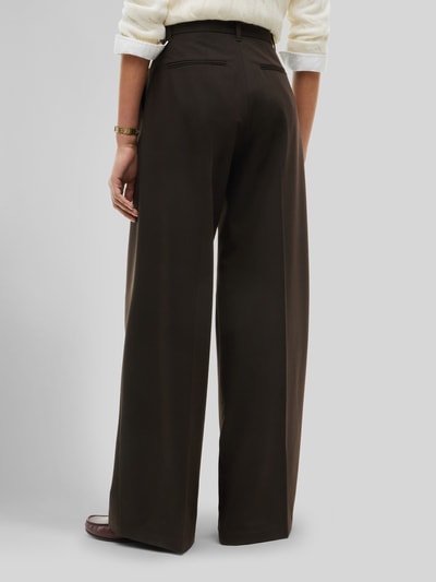 Tommy Hilfiger Wijdte broek met persplooien Donkerbruin - 5