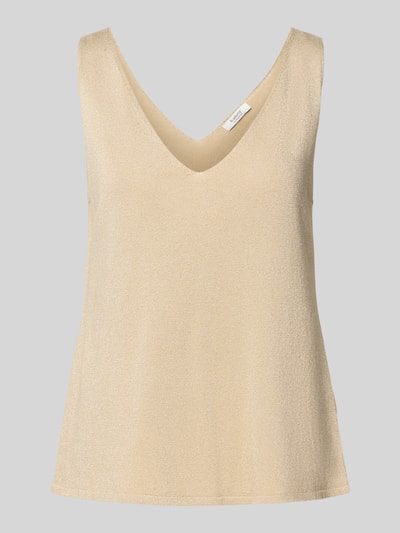 B.Young Stricktop mit V-Ausschnitt Modell 'MOBBE' Gold 2