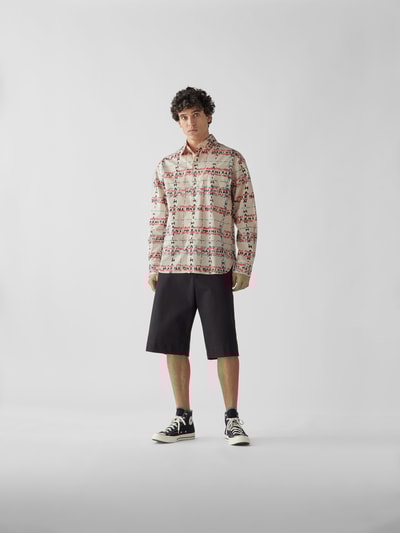 Marni Freizeithemd mit Label-Print Weiß 1