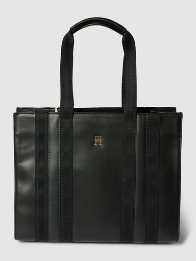 Tommy Hilfiger Tote Bag in Leder-Optik Modell 'IDENTITY' Black 1