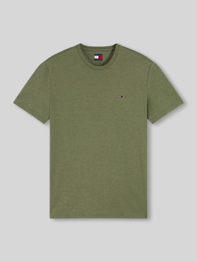 Tommy Jeans t-shirt w kroju slim fit z mieszanki bawełny Khaki 2