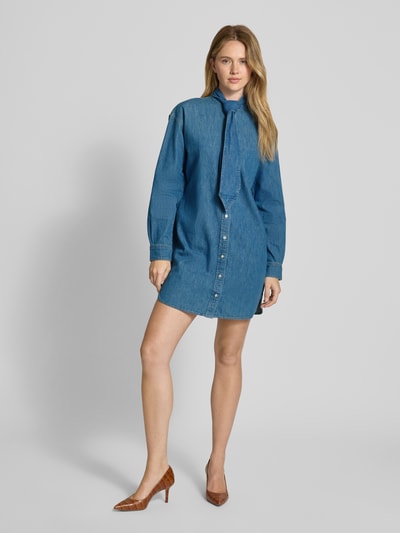 Lauren Ralph Lauren Jeanskleid mit Schluppe Modell 'GURANILLE' Jeansblau 1