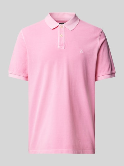 Marc O'Polo Regular Fit Poloshirt aus reiner Baumwolle mit Logo-Stitching Rosa 2