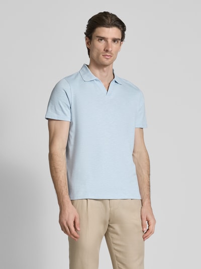 MCNEAL Poloshirt mit V-Ausschnitt Hellblau 4