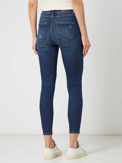 Only Skinny fit jeans met stretch, model 'Mila' Donkerblauw - 5