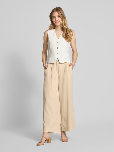 Cambio Stoffen broek met Franse steekzakken, model 'ADELINE' Lichtbruin - 1