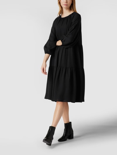 Drykorn Sukienka midi z wiskozy model ‘Tiia’ Czarny 1