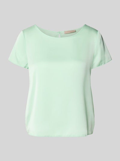 Produktfoto, Blusenshirt mit Rundhalsausschnitt und abgerundetem Saum von Rinascimento in Mintgrün, Material-Mix mit Stretch-Anteil, Loose Fit