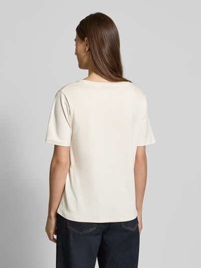 monari T-Shirt mit Statement-Print Beige 5