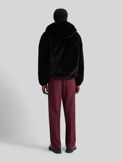 HUGO Regular Fit Webpelzjacke mit Kapuze Modell 'BEDO2541' Black 5