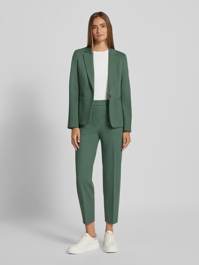 Jake*s Collection Spodnie w kant z mieszanki wiskozy Ciemnozielony 1