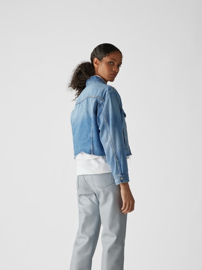 Boyish Cropped Jeansjacke im Oversized-Design Blau 5