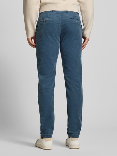 Tommy Hilfiger Spodnie sztruksowe z prostą nogawką z mieszanki bawełny model ‘DENTON’ Niebieski 5