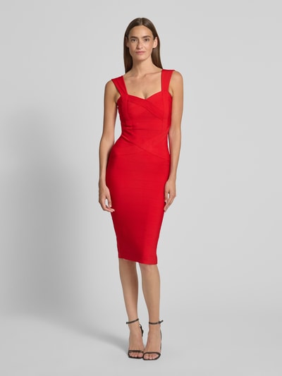Lipsy Cocktailjurk met hartvormige hals Rood - 4