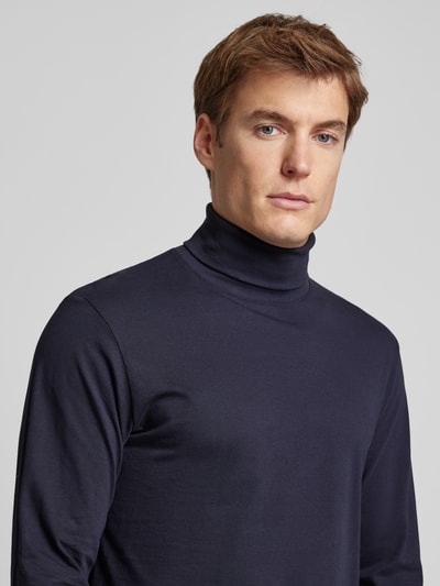 RAGMAN Longsleeve mit gerippten Abschlüssen Marine 3