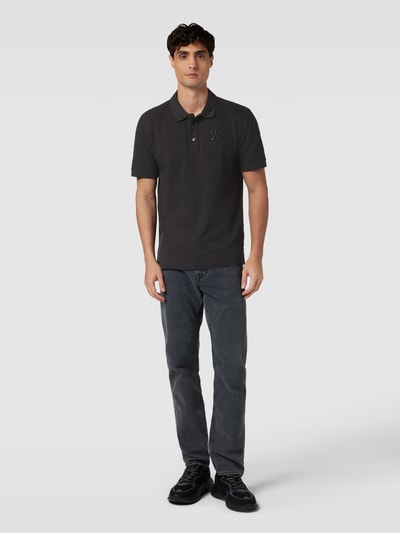 BOSS Poloshirt mit Label-Stitching Modell 'Parlay' Black 1