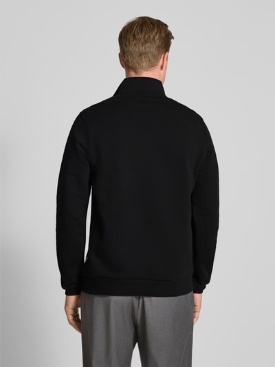 Les Deux Sweatshirt mit Troyer-Kragen Modell 'Norregaard' Black 5