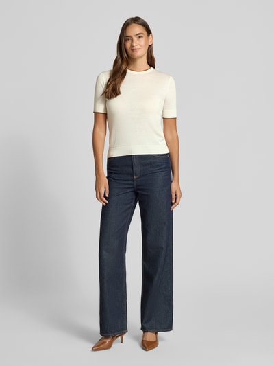 Max Mara Studio Slim Fit Pullover aus Seiden-Mix Modell 'AGENDA' Offwhite 1