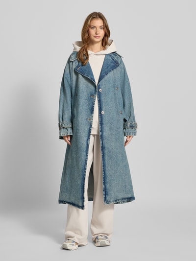Hugo Blue Relaxed fit trenchcoat van puur katoen Jeansblauw - 1