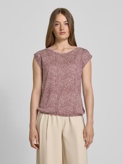 OPUS T-Shirt mit Kappärmeln Modell 'Struki' Dunkelrot 4