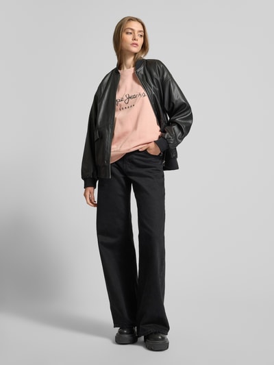 Pepe Jeans Sweatshirt met labelprint, model 'LUPITA' Rosé - 1