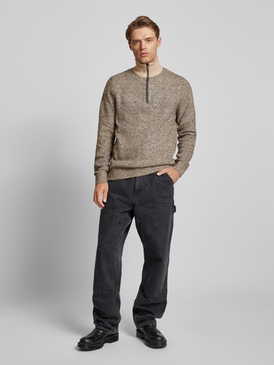 Jack & Jones Gebreide coltrui, model 'COSPACE' Beige - 1