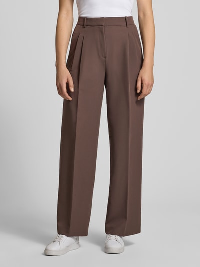 Jake*s Collection Hose mit Bundfalten Schoko 4